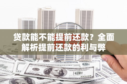 大关贷款能不能提前还款？全面解析提前还款的利与弊