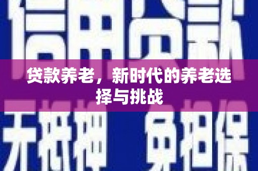 大关贷款养老，新时代的养老选择与挑战