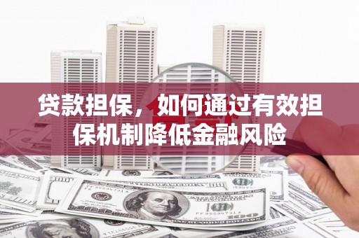 大关贷款担保，如何通过有效担保机制降低金融风险