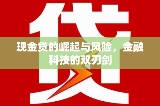 大关现金贷的崛起与风险，金融科技的双刃剑