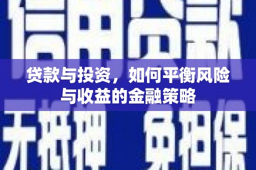 大关贷款与投资，如何平衡风险与收益的金融策略